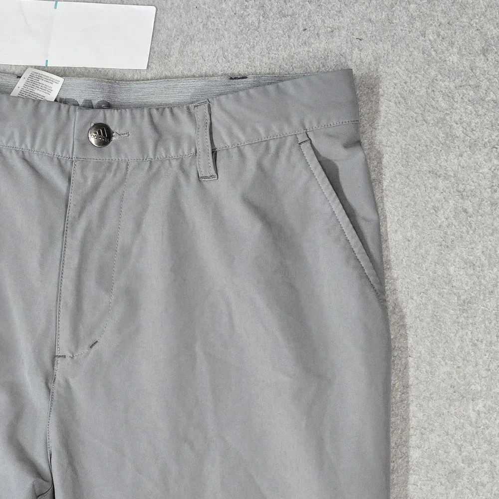 Adidas Men Activewear Pants 34X34 Gray Khakis Logo 32